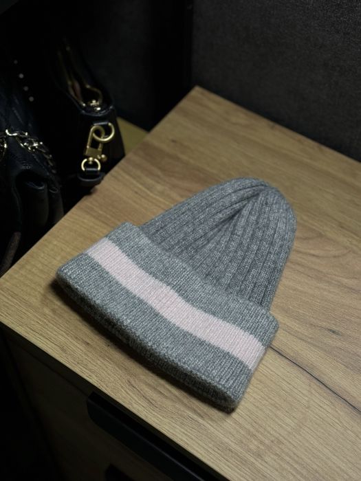 Жіноча сіра шапка ангора-кашемір-віскоза
