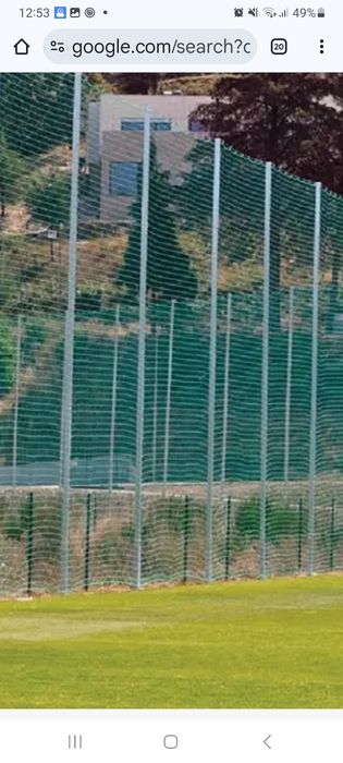 Rede vedação campos futebol