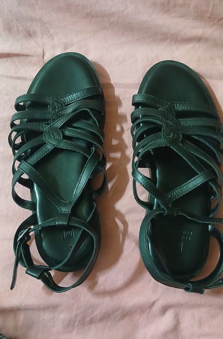 Новые черные кожаные босоножки сандали NEXT размер 38,5