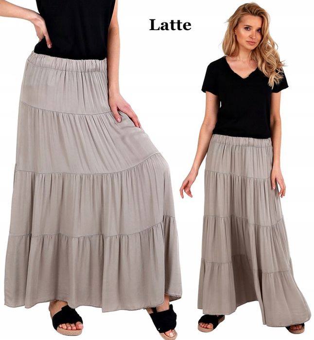 Zwiewna Długa Spódnica Na Lato Hiszpanka Kolory