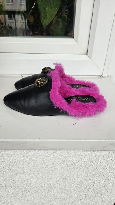 Klapki futrzaki Kurt Geiger roz 37