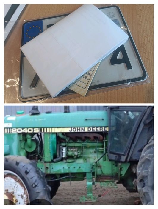 Rama z Dokumentami John Deere 2040 Papiery Pozostałości Dokumenty