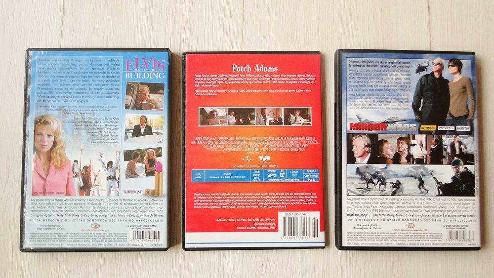 Komplet filmów na płytach DVD - CD