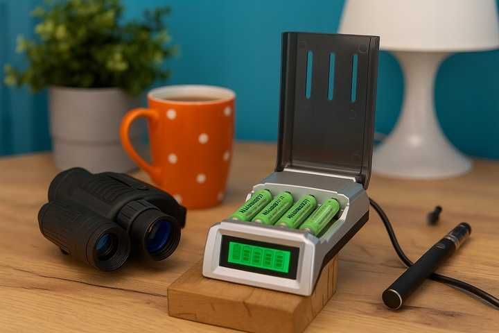 SZYBKA Ładowarka do akumulatorków baterii paluszków AA i AAA mocna