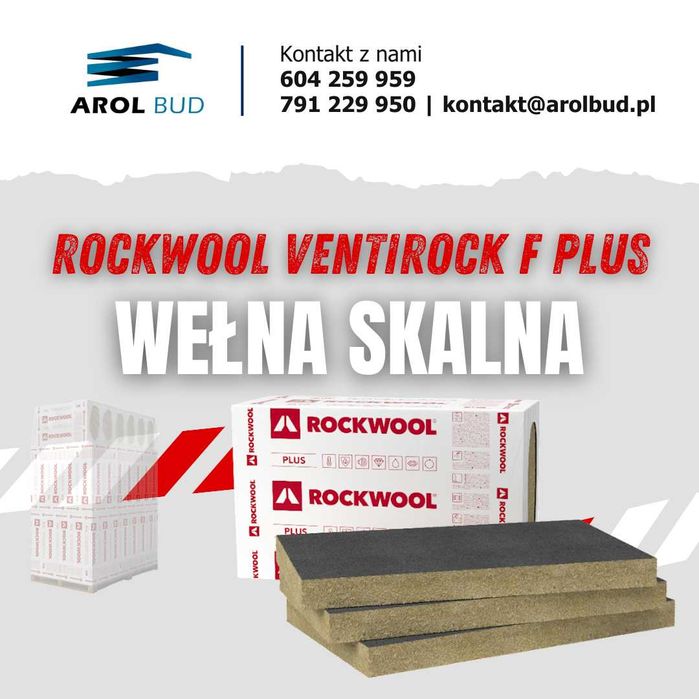 Rockwool Ventirock F Plus 034 gr. 100mm wełna na fasady wentylowane