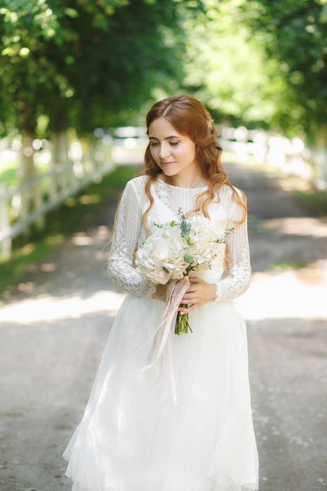 Сукня айворі, на розпис, випускний, вінчання