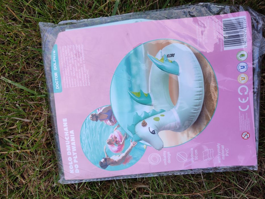 Nowe dmuchane koło do nauki pływania Smok