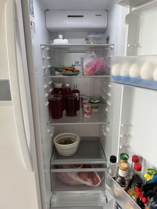 Холодильник LG Side by Side GC-B207GVQV, білий, інверторний