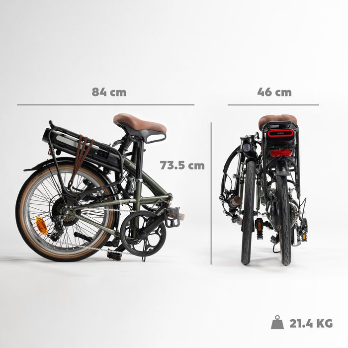 Bicicleta Elétrica Dobrável E FOLD 500 Verde