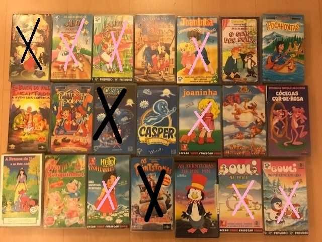Filmes de banda desenhada de várias produtoras em VHS