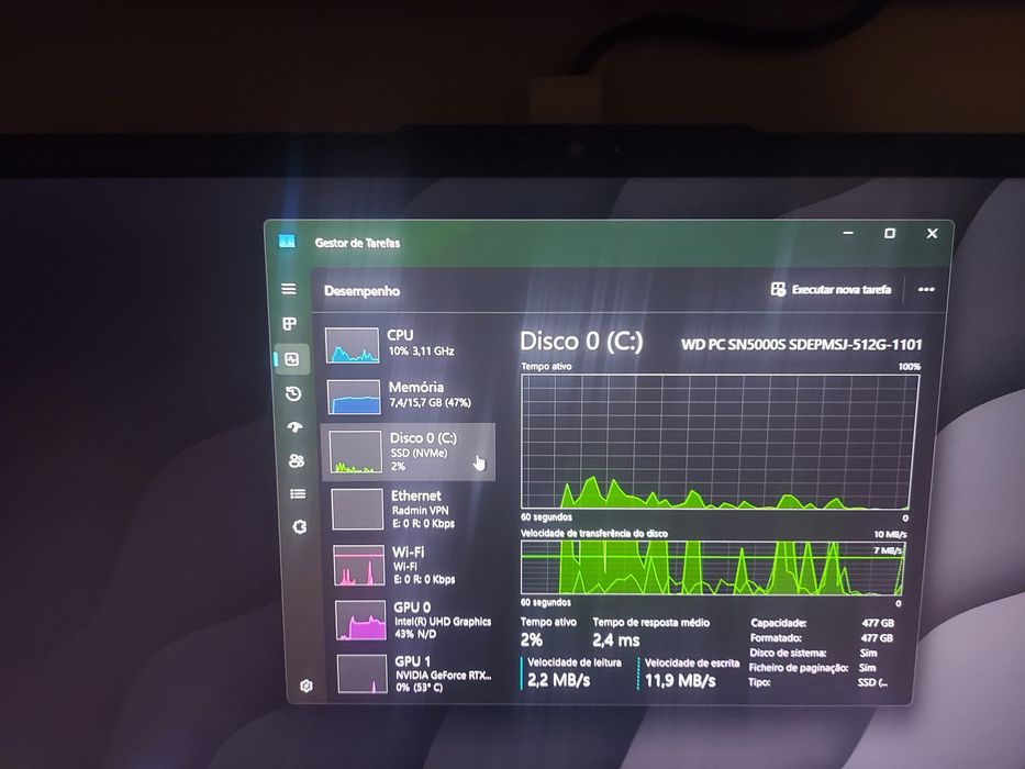 Lenovo LOQ, i5-12450HX, RTX 3050 6GB, 16GB RAM, excelente estado.
