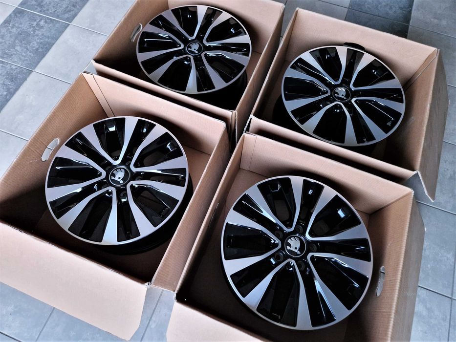 Alufelgi 16 5x112 Skoda Octavia Karoq Yeti Superb Czarne 312#