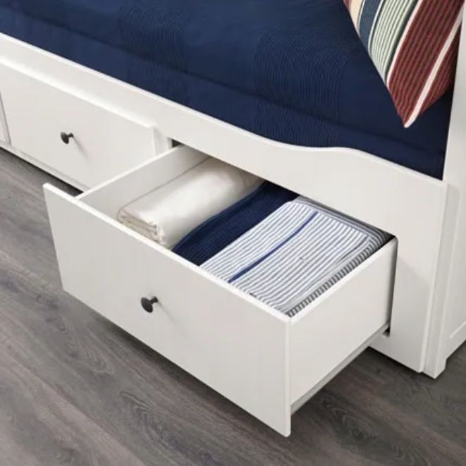 Ikea HEMNES łóżko rozsuwane King size 160x200 materace Moshult