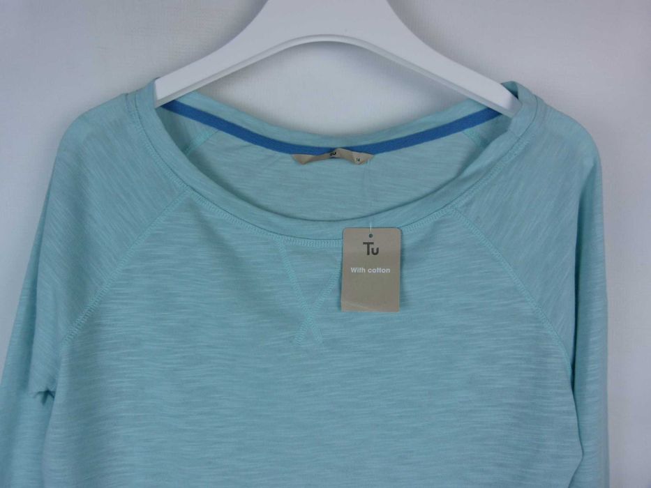 TU cienka damska miętowa bluzka / 14 z metką