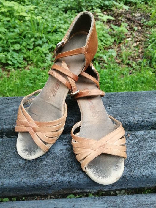 Туфли для латины бальных танцев сальсы обувь  стелька 22 см