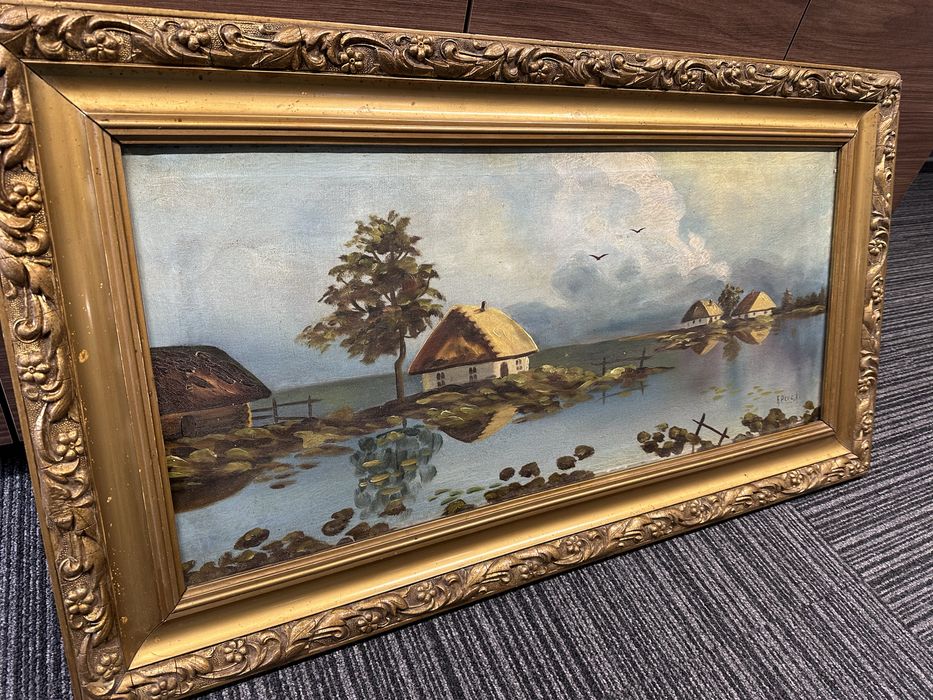 Obraz olejny pejzaż K.Perski w ramie