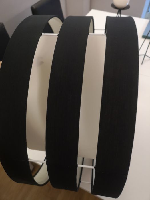 Abajur Grande Preto/Branco