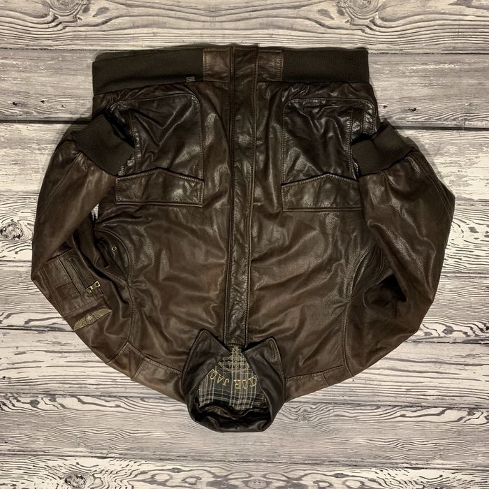 Кожаная куртка Arma Aviator Flight Pilot Bomber Jacket Alpha Top Gun