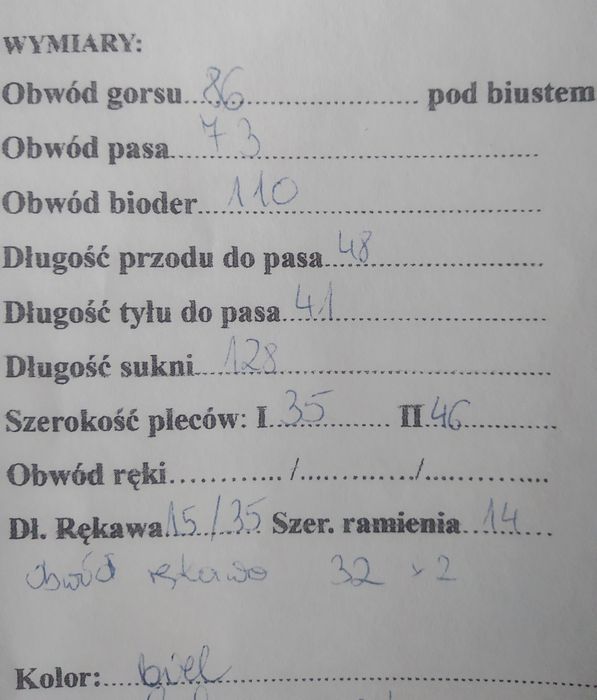 Suknia ślubna biała
