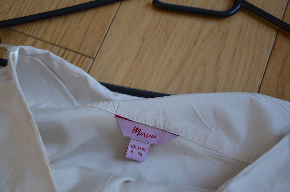 spódnica 100% jedwab Silk Manson r. 36/38 z haftem