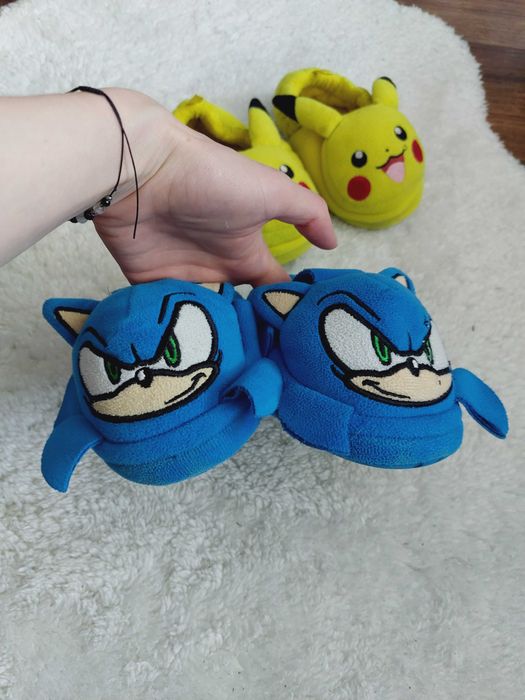 kapcie dziewczęce chłopięce pikachu pokemon sonic 24 25 antypoślizgowe