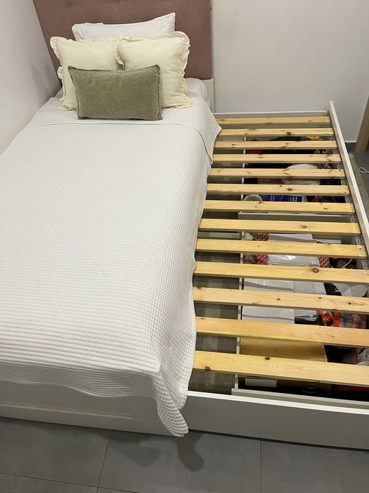 Cama individual/dupla IKEA BRIMNES, como NOVA