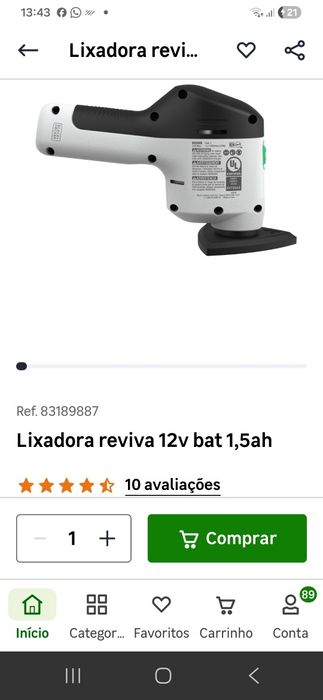 Disponível Lixadeira Black Decker NOVO