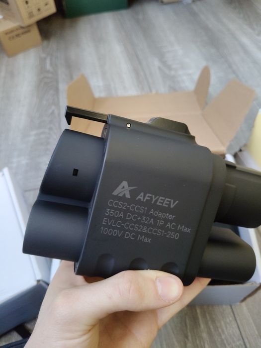 CCS Combo 2 - CCS Combo 1 AFYEEV 350A | AC+DC адаптер швидкої та повільної зарядки | перехідник Для Chevrolet Bolt, Ford Mustang Mach-E, Hyundai Ioniq