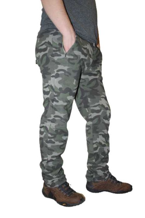 Spodnie dresowe męskie ocieplane moro rozmiary od M do 10XL