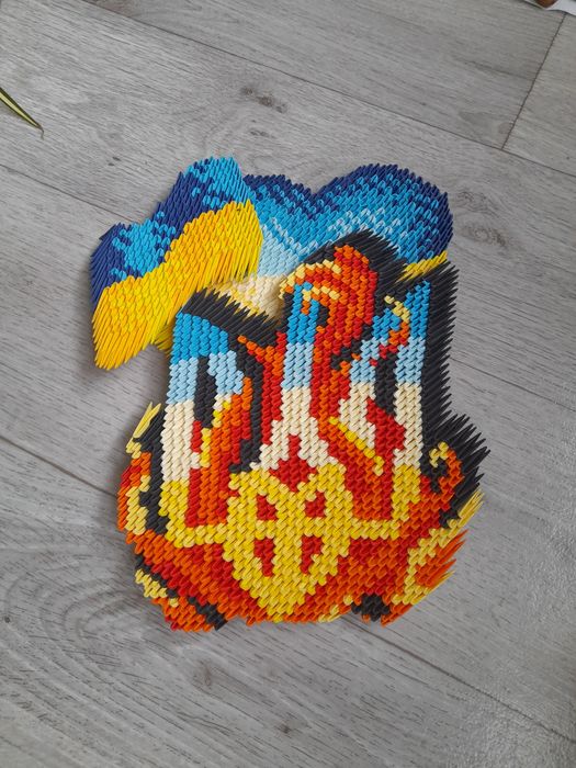 Герб Украины, модульное оригами