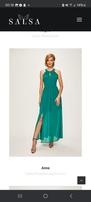 Piękna długa sukienka rozmiar 36 Salsa