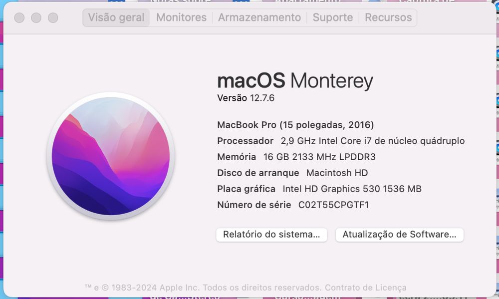 Macbook Pro 15” - i7 - 1T SSD - 16 Gb Ram