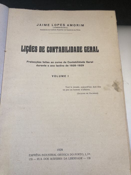 Licoes de Contabilidade Geral 1929