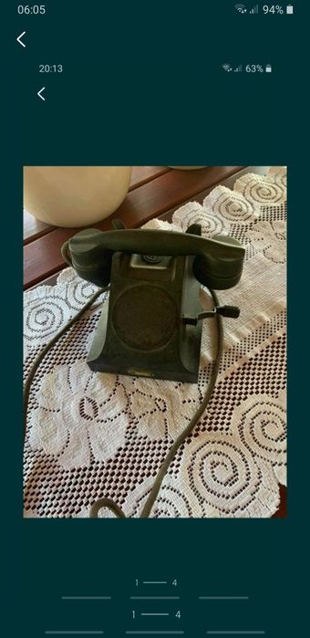 Telefon stary czarny