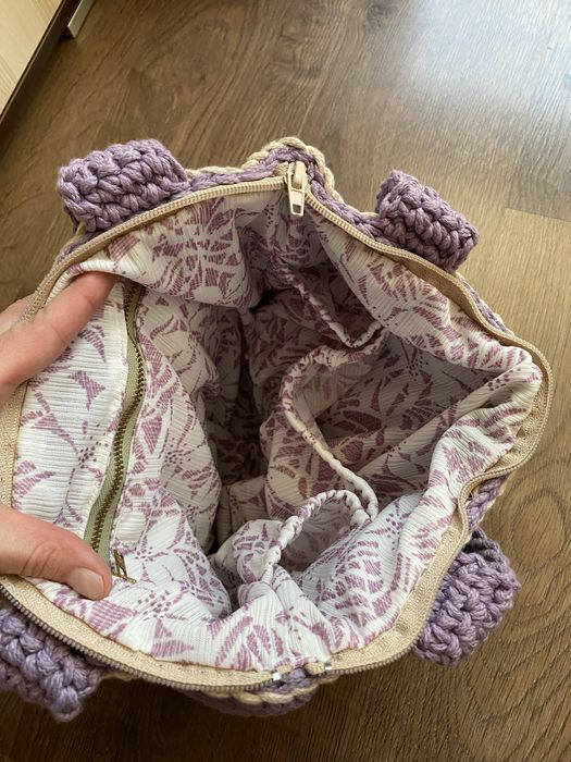 Torebka zrobiona na szydełku - shoperka Handmade