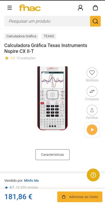 Calculadora gráfica Ti-nspire cx ii-t