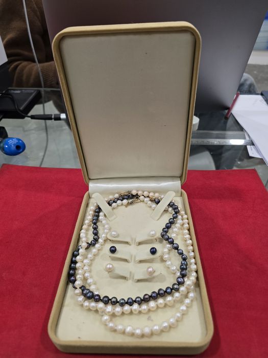 Conjunto de fios de perolas de cultura - Ref  3