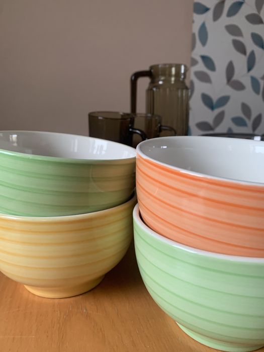 Nowe duże ceramiczne talerze miski dzbanek kubki duralex