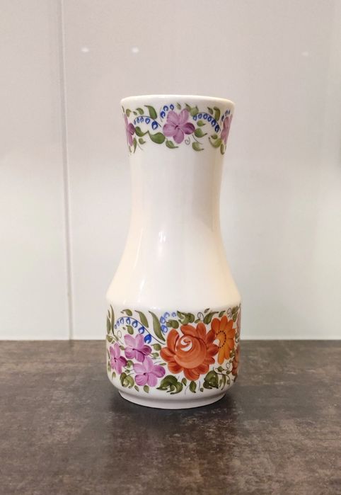 Wazon porcelana Wawel ręcznie malowany H. Banaszek PRL Vintage