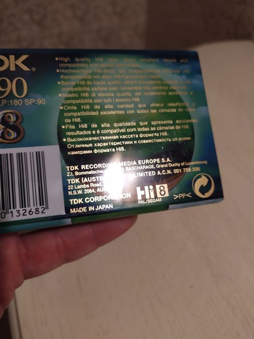 Відеокасета Hi8 TDK MP Made in Japan, кассета для видеокамеры