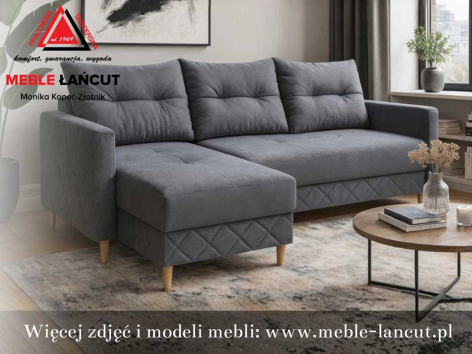 Narożnik USZAK Po 2 ->Sprężyny+ 2x Pojemniki, Na Wymiar