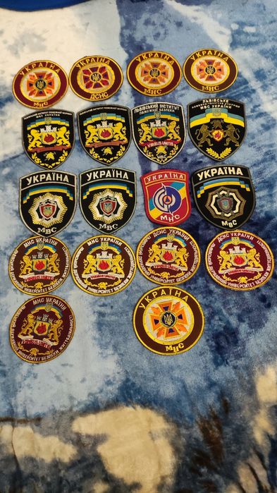 Шеврони нашивки ДСНС України МВС України МНС України Шеврони нашивки