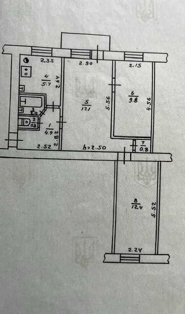 Продаж 3 к.квартири,в центрі міста,пр.Миру,16