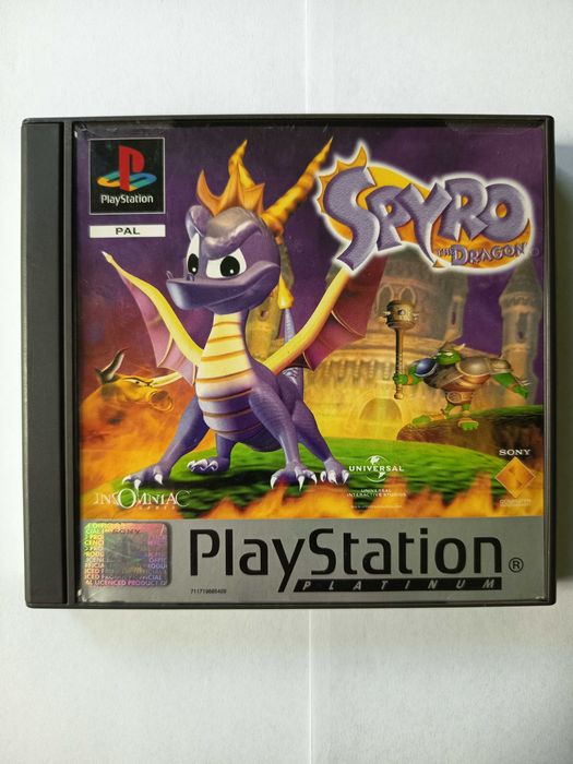Spyro the Dragon PSX PS1 PlayStation 3XA komplet (naklejka na dysku)