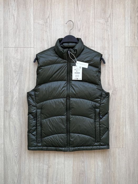 Пуховий Жилет ZARA Down Vest Оригінал Куртка Жилетка Мужской На Осінь Мікропуховик Зара Безрукавка Хаки