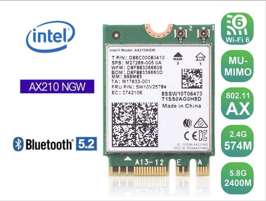WiFi+Bluetooth Intel AX201NGW