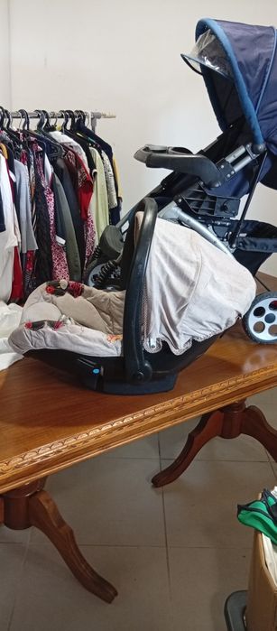 Alcofa de bébé de mão e automóvel