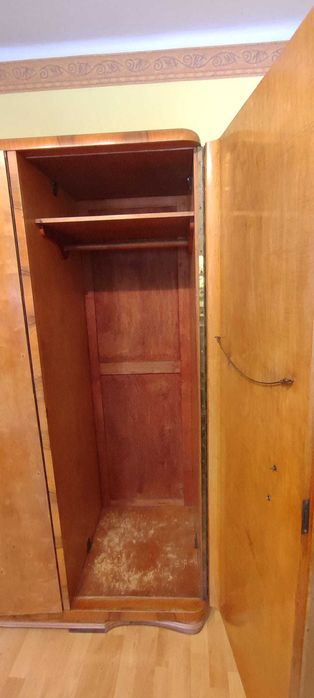 Szafa drewniana VINTAGE ubraniowa, czterodrzwiowa z gratisami zestawu!