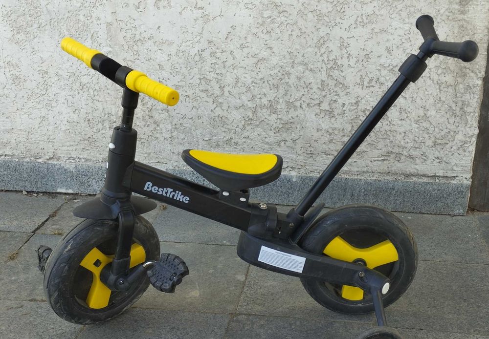 велосипед-трансформер (беговел) з батьківською ручкою Best Trike