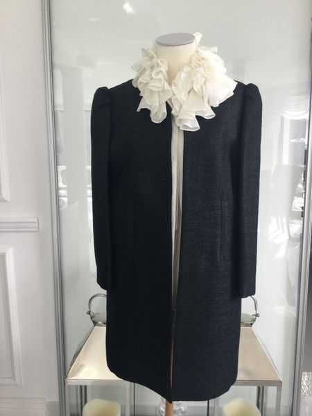 Zara Płaszcz  elegancki Trend Hit Czarny